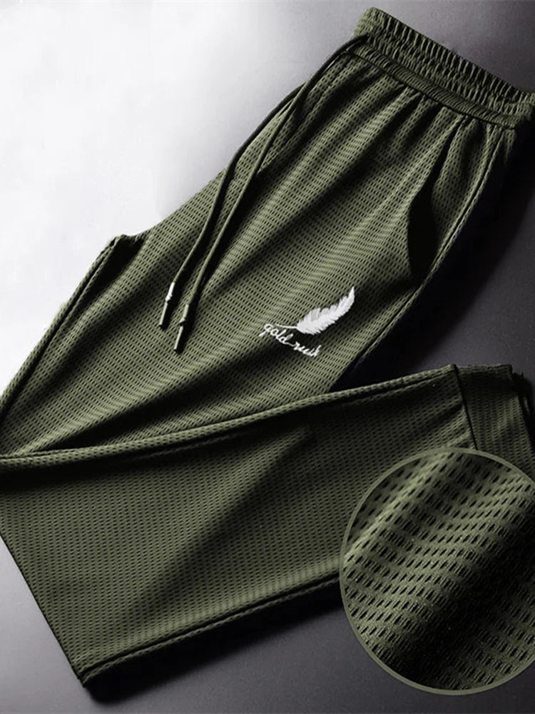 Pantalon léger à séchage rapide pour homme, mode, randonnée, jogging, course à pied, respirant, entraînement, salle de sport, rinçage, pantalon athlétique noué Boutique Mélange Parfait