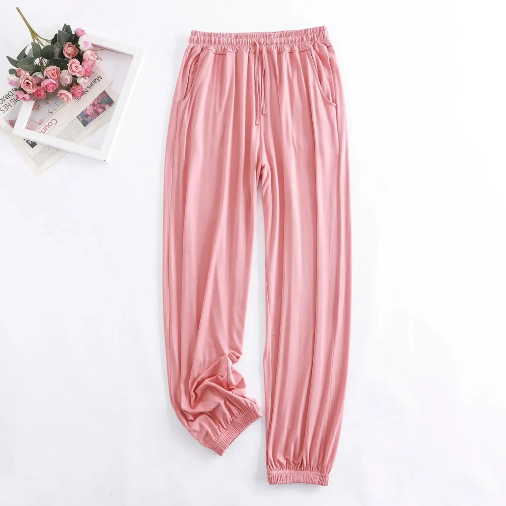 Pantalon Pour Femme nouveau printemps automne doux Modal femmes pyjamas Pantalon vêtements de maison bas de sommeil Pantalon à jambes larges 13 couleurs Boutique Mélange Parfait