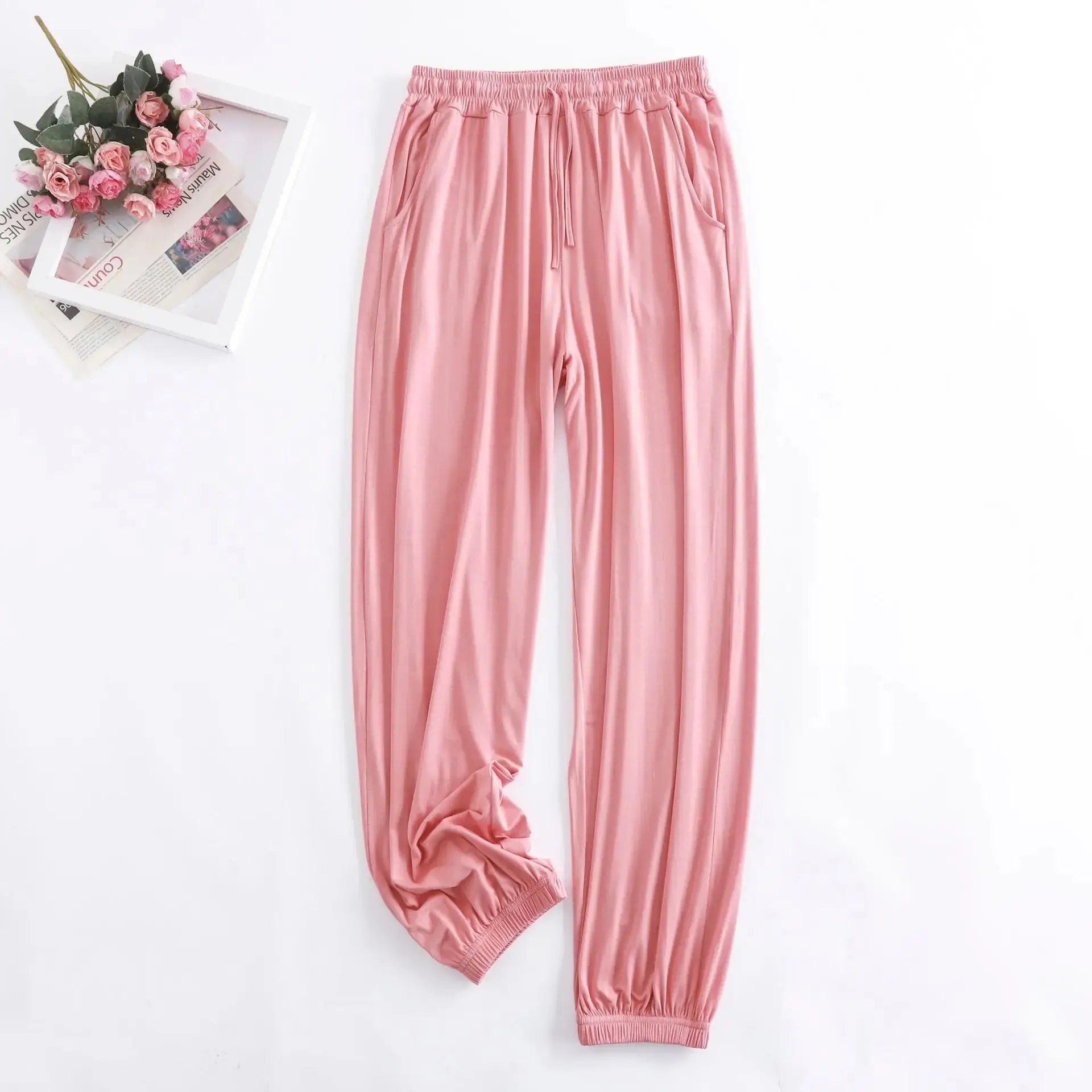 Pantalon Pour Femme nouveau printemps automne doux Modal femmes pyjamas Pantalon vêtements de maison bas de sommeil Pantalon à jambes larges 13 couleurs Boutique Mélange Parfait
