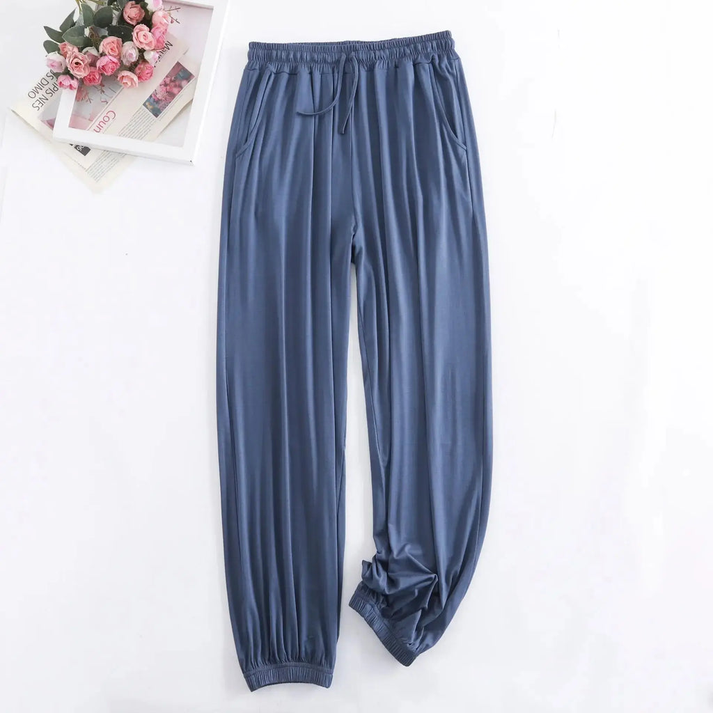 Pantalon Pour Femme nouveau printemps automne doux Modal femmes pyjamas Pantalon vêtements de maison bas de sommeil Pantalon à jambes larges 13 couleurs Boutique Mélange Parfait