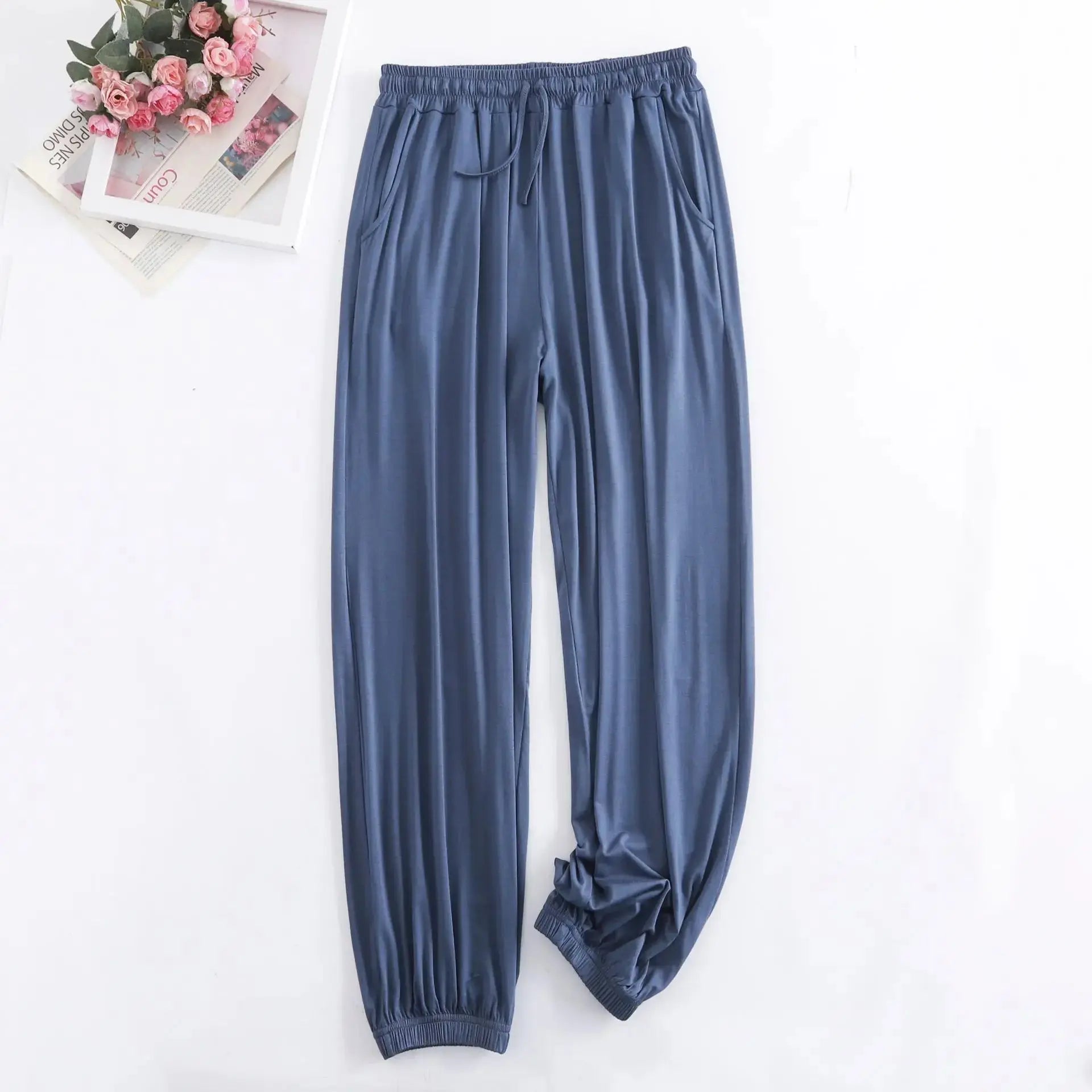 Pantalon Pour Femme nouveau printemps automne doux Modal femmes pyjamas Pantalon vêtements de maison bas de sommeil Pantalon à jambes larges 13 couleurs Boutique Mélange Parfait
