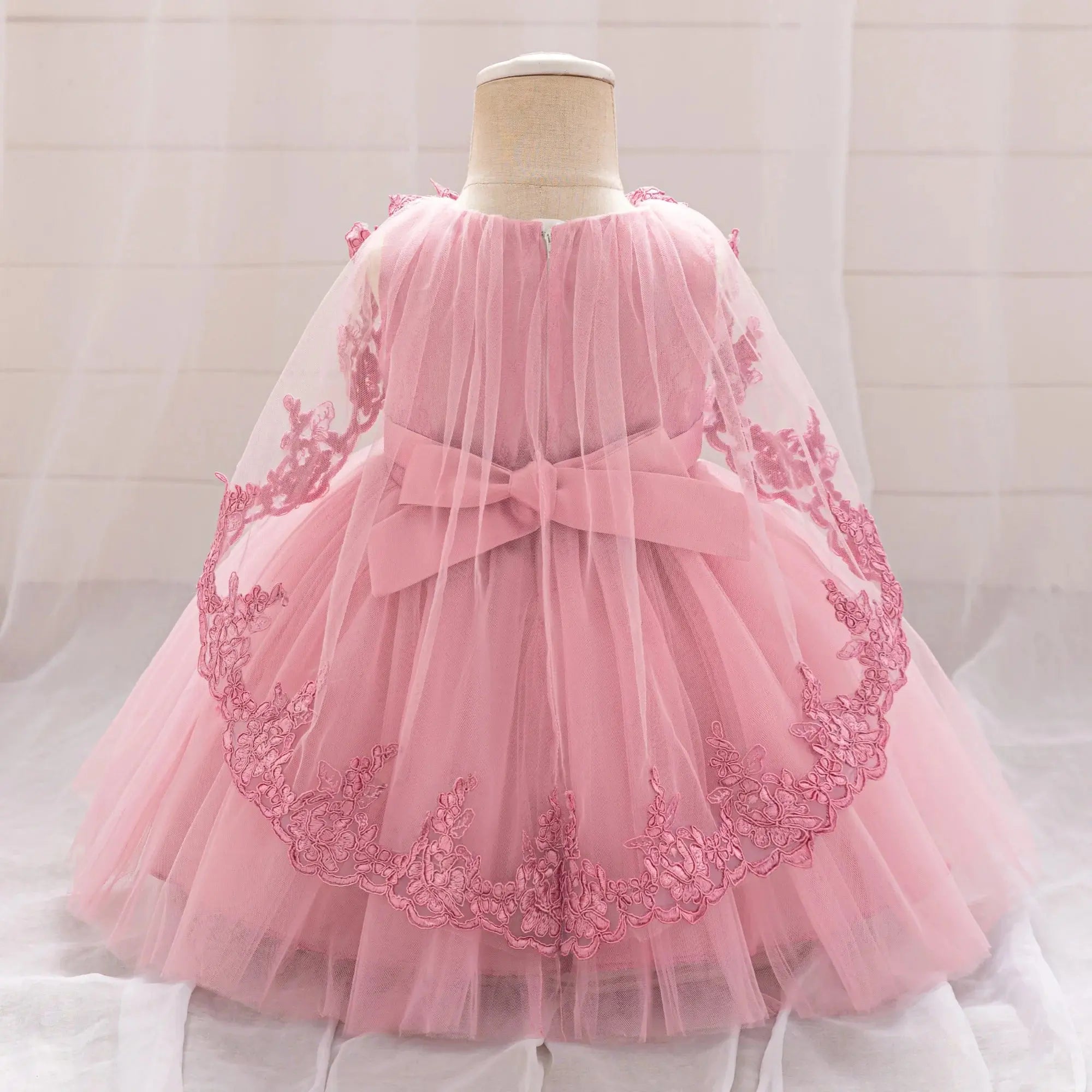 Puffy Dress for Girls Jacquard Pattern Cotton  Children Clothing 3D Appliques Casual Birthday Dresses Boutique Mélange Parfait