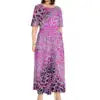 Island Clothing 2023 Short Sleeve Monstera Leaf Evening Dresses Polynesian Tribal Hawaiian Print Custom Samoan Dress Women Boutique Mélange Parfait