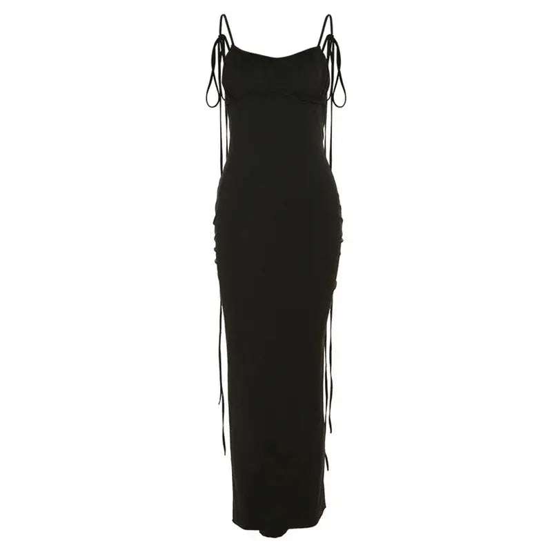 Autotest Fashion Woman's Cotton-Chiffon Dress Sexy Backless Slim-Fit Hip-Hugging Wedding Dress with Temperament Club Occasions Boutique Mélange Parfait