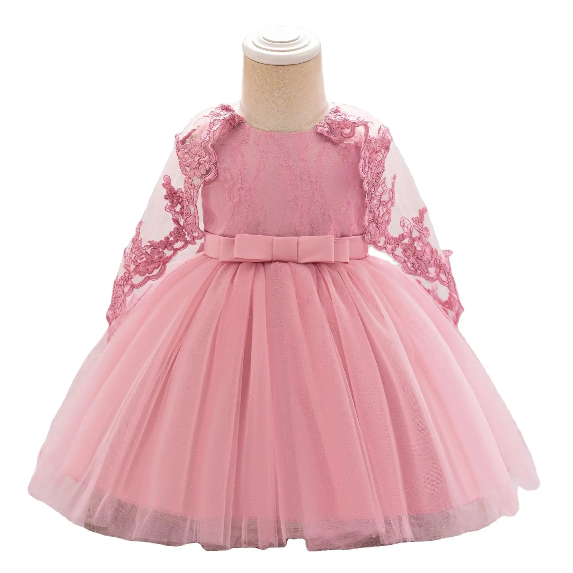 Puffy Dress for Girls Jacquard Pattern Cotton  Children Clothing 3D Appliques Casual Birthday Dresses Boutique Mélange Parfait