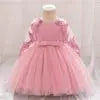 Puffy Dress for Girls Jacquard Pattern Cotton  Children Clothing 3D Appliques Casual Birthday Dresses Boutique Mélange Parfait