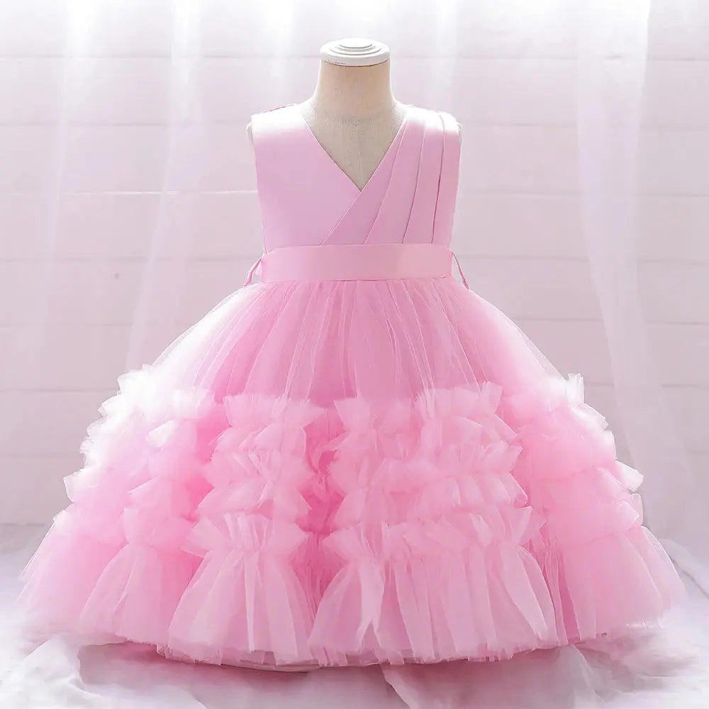 MQATZ Party Dresses Girls Christmas Dress Kids Frocks Flower Girl Dresses Children Clothing With Sleeveless Boutique Mélange Parfait