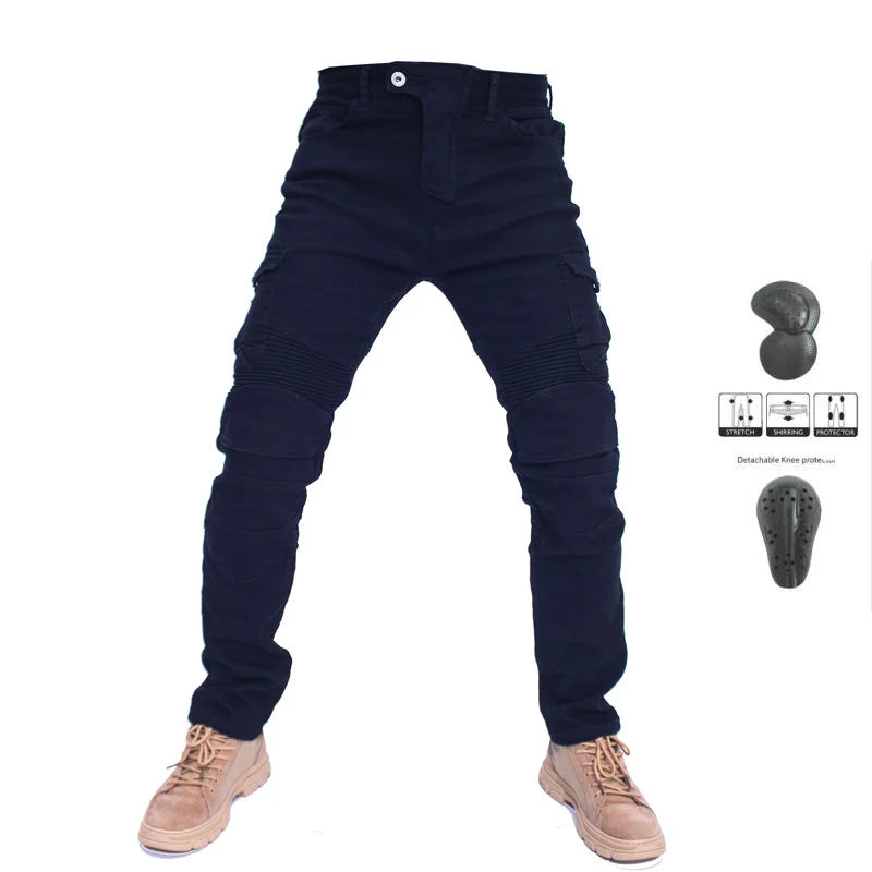 Jean moto pantalons Motocicleta Hombre jean à plumes Version Standard pantalon de conduite en voiture pantalon été équitation Boutique Mélange Parfait