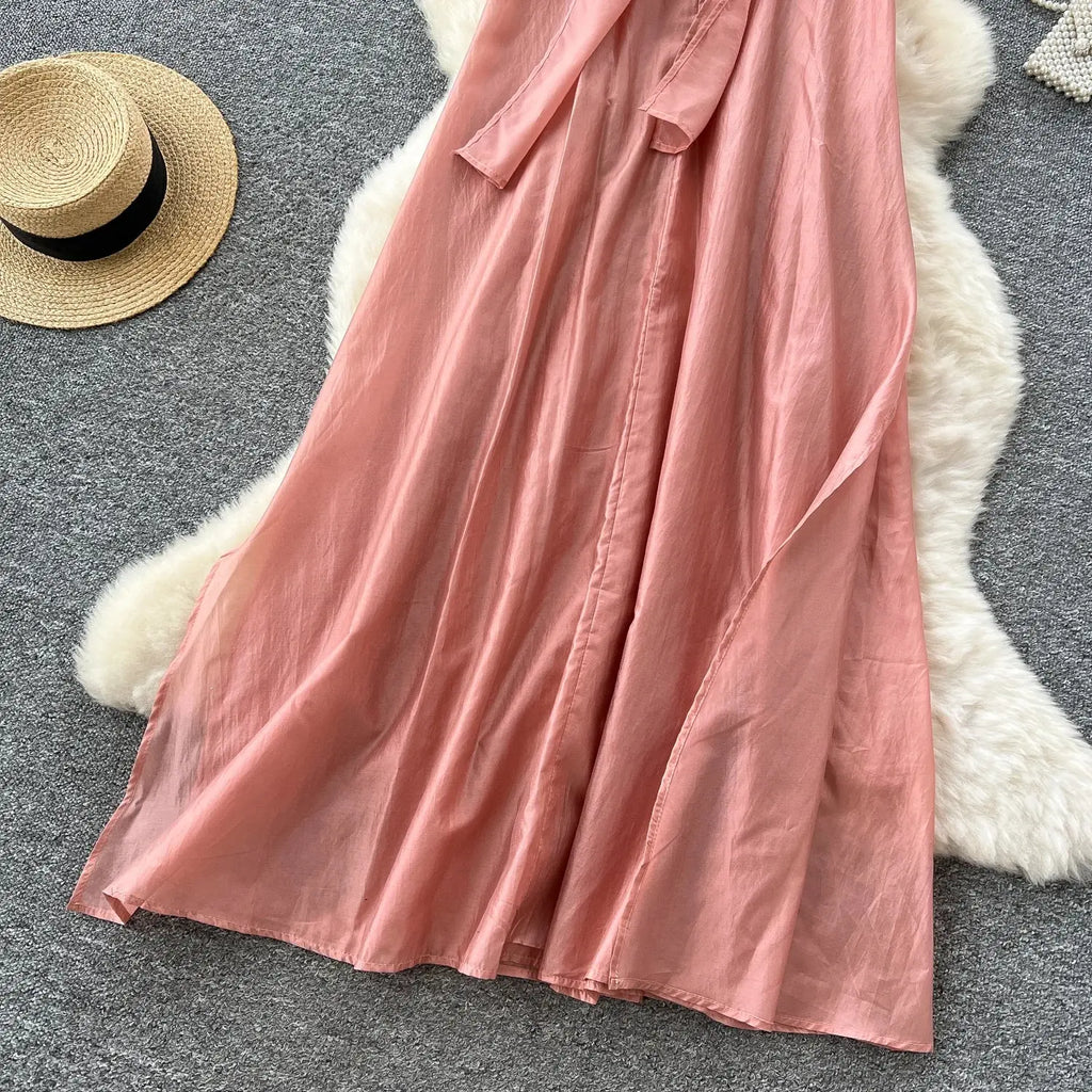 2025 Summer Elegant Halter Slim Bandage Casual Midi Dress For Women Sleeveless Empire Shift Lace Dress Boutique Mélange Parfait