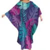 Autumn Fashion Ladies Bat Sleeve Dress Custom Hawaii Polynesian Tribal Design Oversized Poncho Beach Dress Island Casual Dresses Boutique Mélange Parfait