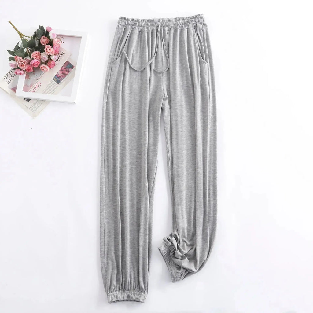 Pantalon Pour Femme nouveau printemps automne doux Modal femmes pyjamas Pantalon vêtements de maison bas de sommeil Pantalon à jambes larges 13 couleurs Boutique Mélange Parfait