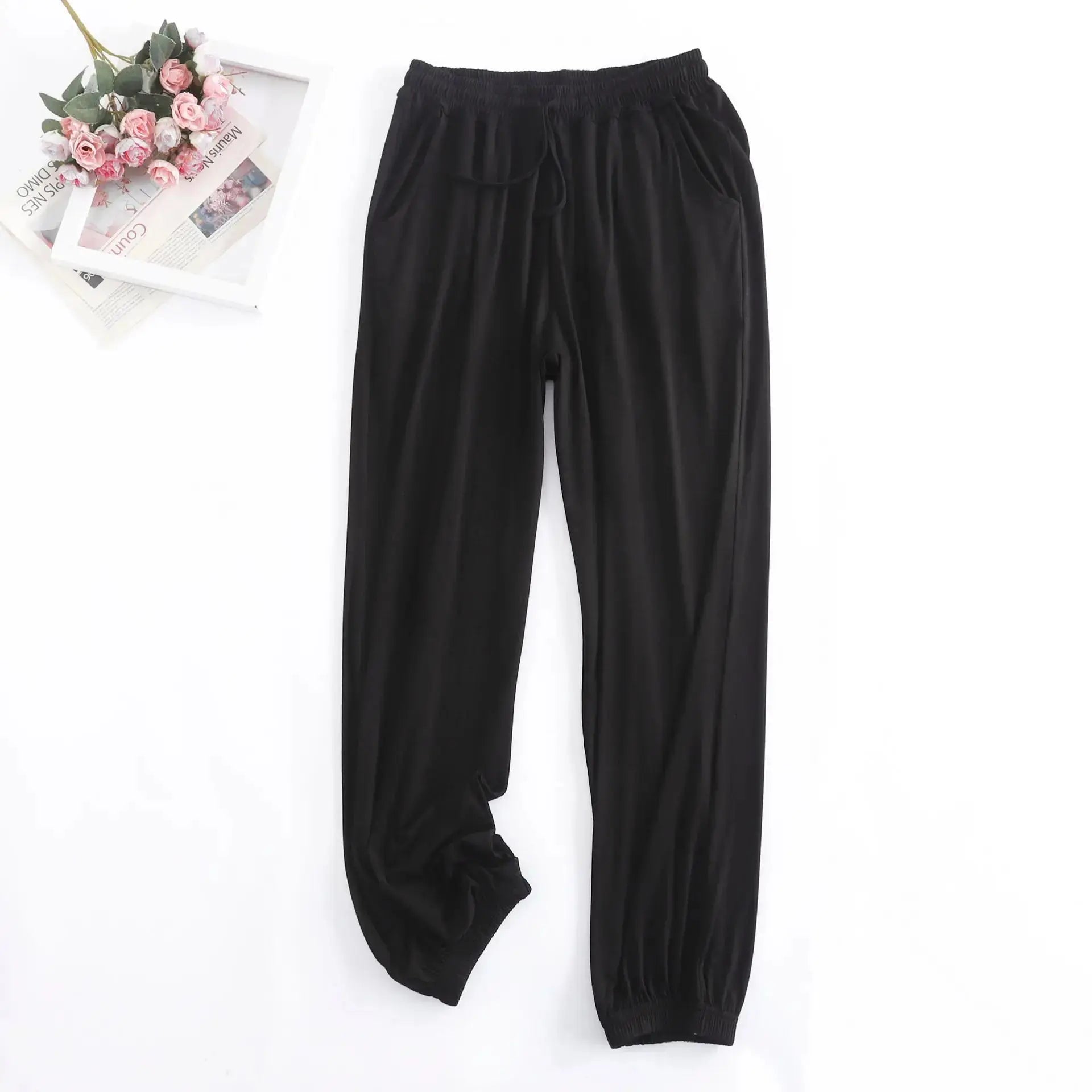 Pantalon Pour Femme nouveau printemps automne doux Modal femmes pyjamas Pantalon vêtements de maison bas de sommeil Pantalon à jambes larges 13 couleurs Boutique Mélange Parfait