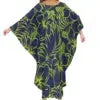 Autumn Fashion Ladies Bat Sleeve Dress Custom Hawaii Polynesian Tribal Design Oversized Poncho Beach Dress Island Casual Dresses Boutique Mélange Parfait