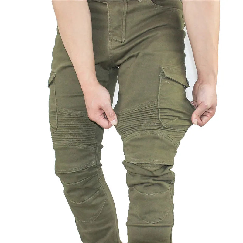 Jean moto pantalons Motocicleta Hombre jean à plumes Version Standard pantalon de conduite en voiture pantalon été équitation Boutique Mélange Parfait