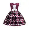 YSMARKET 100-150CM Kids Big Girls Bow Striped Sleeveless Party Dress Birthday Wedding Ball Gown Dresses Summer Children Clothing Boutique Mélange Parfait