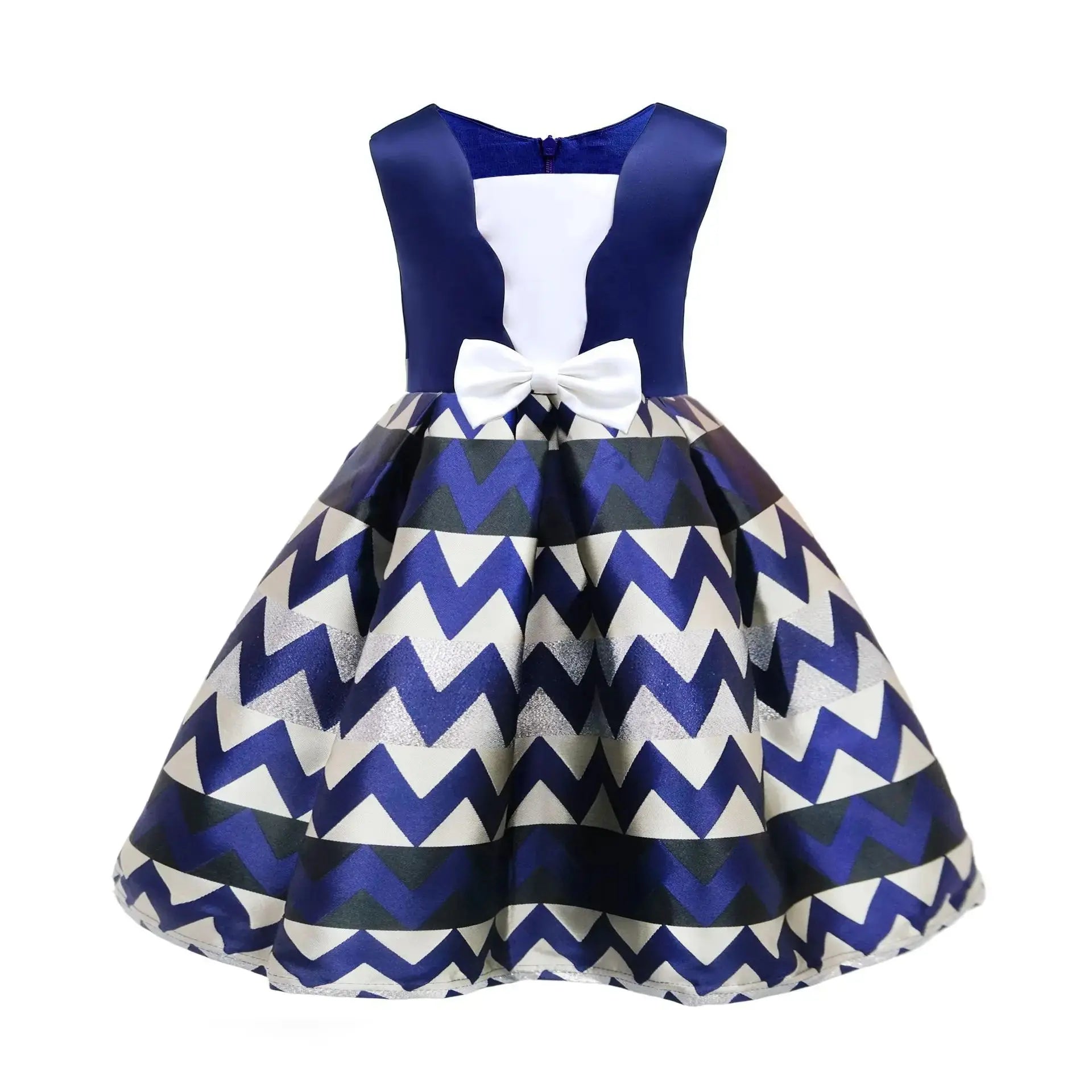 YSMARKET 100-150CM Kids Big Girls Bow Striped Sleeveless Party Dress Birthday Wedding Ball Gown Dresses Summer Children Clothing Boutique Mélange Parfait