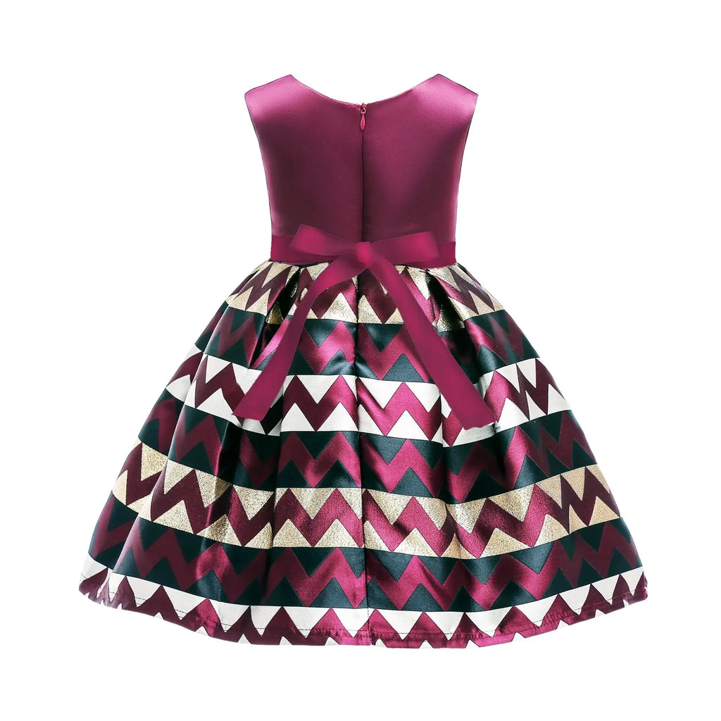 YSMARKET 100-150CM Kids Big Girls Bow Striped Sleeveless Party Dress Birthday Wedding Ball Gown Dresses Summer Children Clothing Boutique Mélange Parfait
