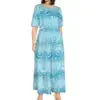 Island Clothing 2023 Short Sleeve Monstera Leaf Evening Dresses Polynesian Tribal Hawaiian Print Custom Samoan Dress Women Boutique Mélange Parfait