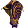 Autumn Fashion Ladies Bat Sleeve Dress Custom Hawaii Polynesian Tribal Design Oversized Poncho Beach Dress Island Casual Dresses Boutique Mélange Parfait