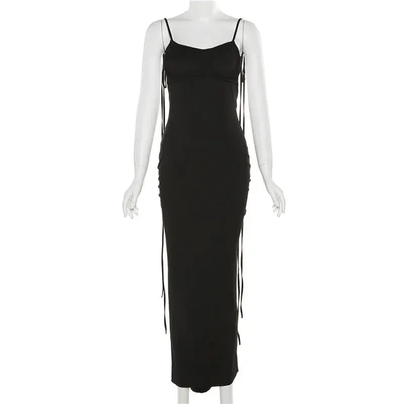 Autotest Fashion Woman's Cotton-Chiffon Dress Sexy Backless Slim-Fit Hip-Hugging Wedding Dress with Temperament Club Occasions Boutique Mélange Parfait
