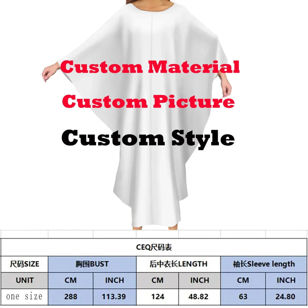 Autumn Fashion Ladies Bat Sleeve Dress Custom Hawaii Polynesian Tribal Design Oversized Poncho Beach Dress Island Casual Dresses Boutique Mélange Parfait