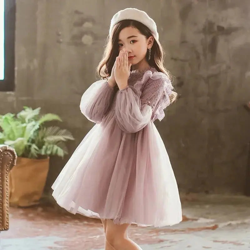 Big Girls Dress Summer Princess Party Lace Embroidery White Dress for Teens Girl 4 6 8 10 11 12 Years Children Clothing Teens Boutique Mélange Parfait