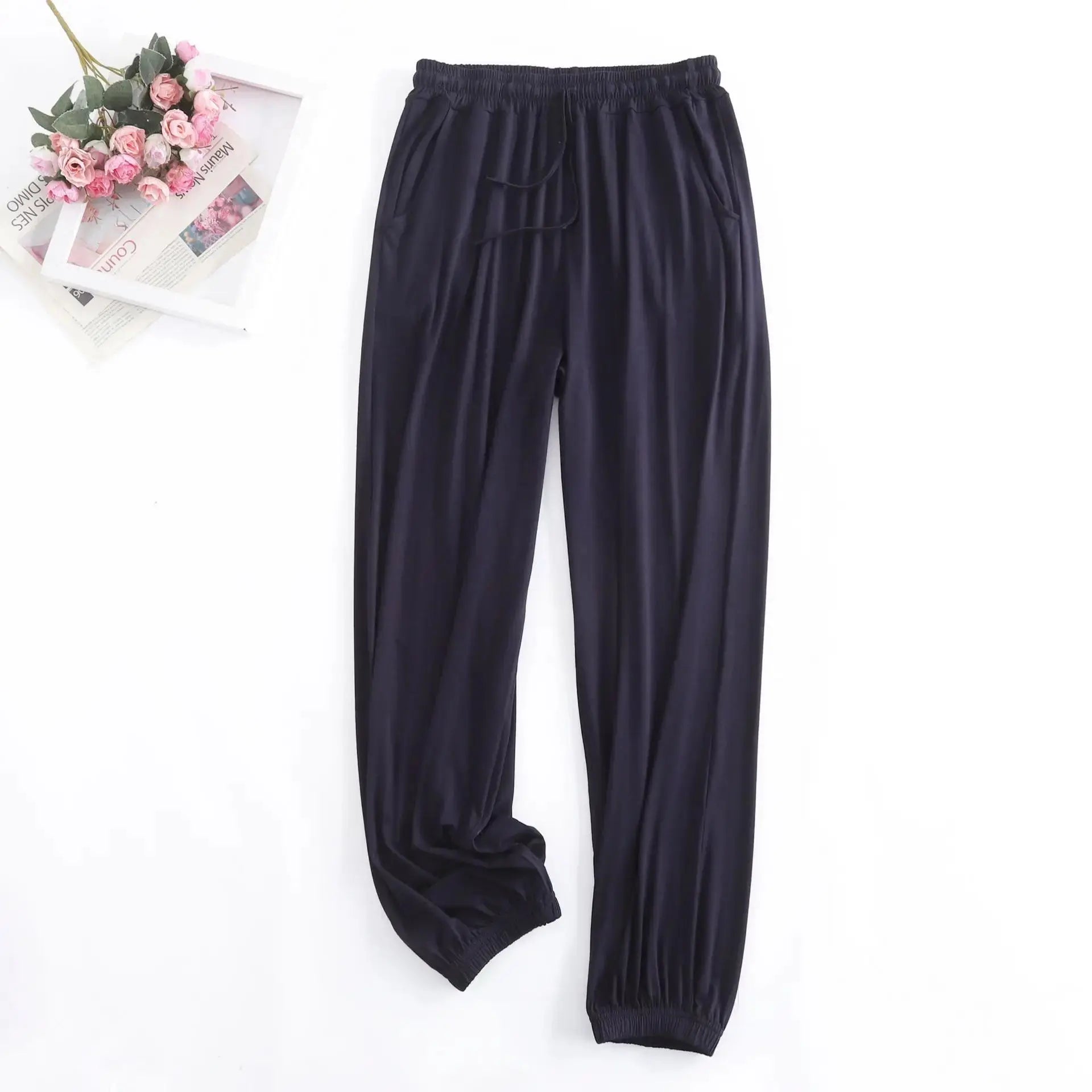 Pantalon Pour Femme nouveau printemps automne doux Modal femmes pyjamas Pantalon vêtements de maison bas de sommeil Pantalon à jambes larges 13 couleurs Boutique Mélange Parfait