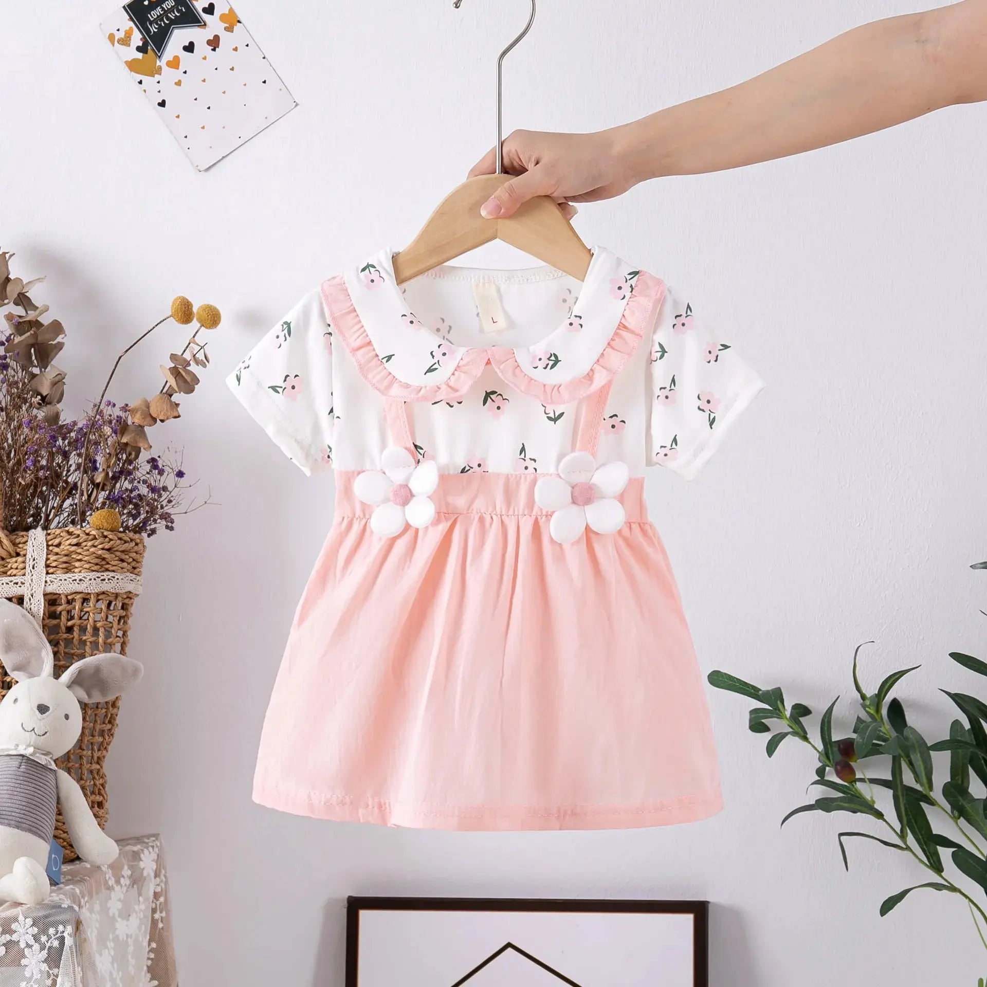Summer Cute Children Clothing Baby Toddler Cartoon Dresses Girls New Hundred With Half-Sleeved Dress Sub False Two Pieces 835 Boutique Mélange Parfait