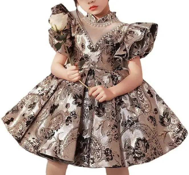 Children Dress for Girl O Neck Princess Teen Girl Beauty Pageant Birthday Boutique Dress Children' Clothing Baby Wedding Dress Boutique Mélange Parfait