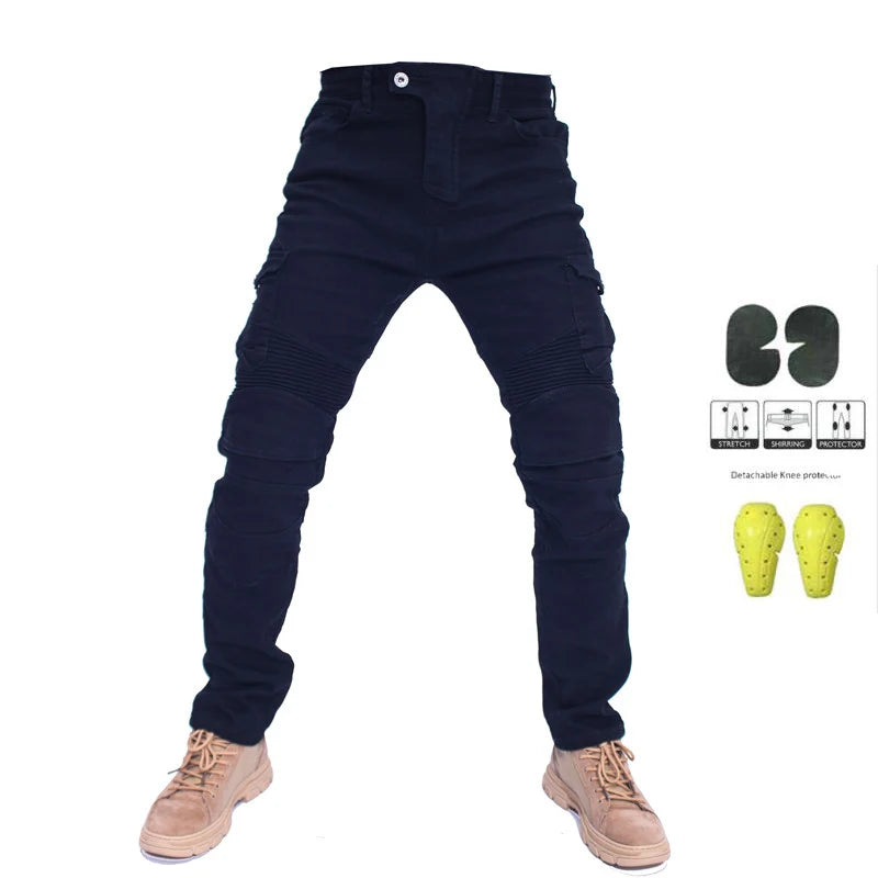 Jean moto pantalons Motocicleta Hombre jean à plumes Version Standard pantalon de conduite en voiture pantalon été équitation Boutique Mélange Parfait