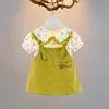 Summer Cute Children Clothing Baby Toddler Cartoon Dresses Girls New Hundred With Half-Sleeved Dress Sub False Two Pieces 835 Boutique Mélange Parfait