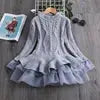 Kids Spring Autumn Elegant Girl Dresses for Birthday Party Children Clothing Girls Sweater Long Sleeve Tutu Dress New Boutique Mélange Parfait
