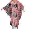 Autumn Fashion Ladies Bat Sleeve Dress Custom Hawaii Polynesian Tribal Design Oversized Poncho Beach Dress Island Casual Dresses Boutique Mélange Parfait