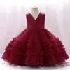 MQATZ Party Dresses Girls Christmas Dress Kids Frocks Flower Girl Dresses Children Clothing With Sleeveless Boutique Mélange Parfait