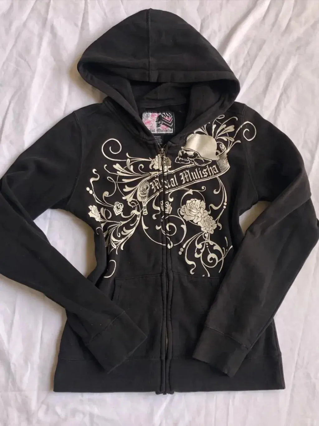 Sweat à capuche pour femmes, vêtements des années 2000 Y2k, Vintage Harajuku, graphique de fleurs, fermeture éclair, Punk, fille chaude, haute rue, sweat-shirt décontracté Boutique Mélange Parfait