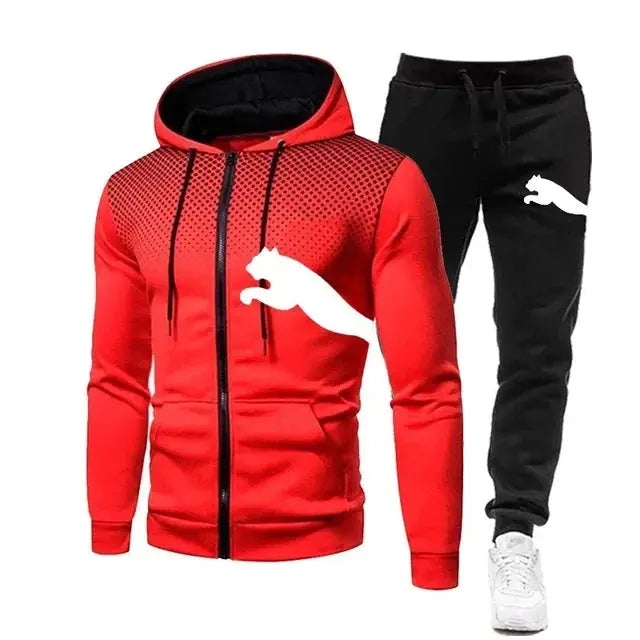 Veste à capuche et pantalon de jogging sportifs pour hommes, ensembles de sweats à capuche imbibés, vêtements de créateurs, mode automne et hiver, 2 pièces Boutique Mélange Parfait