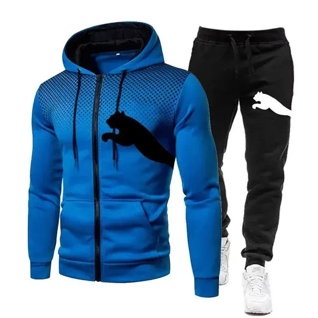 Veste à capuche et pantalon de jogging sportifs pour hommes, ensembles de sweats à capuche imbibés, vêtements de créateurs, mode automne et hiver, 2 pièces Boutique Mélange Parfait