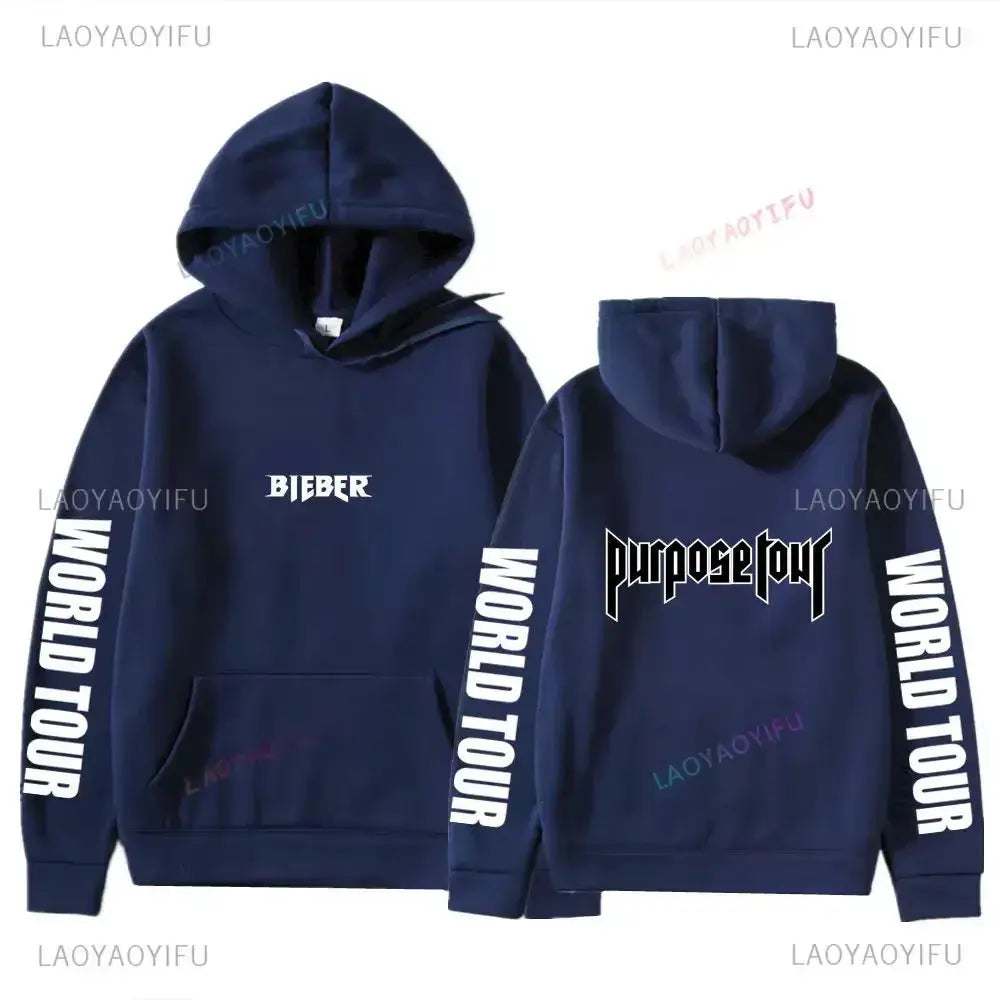 Sweats à capuche College Justin Bieber Purpose Tour pour hommes et femmes, Streetwear Hip Hop, Sweat à capuche chaud Smile, Pull à la mode Boutique Mélange Parfait