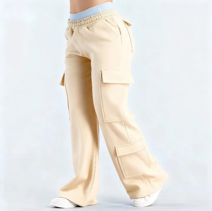 Pantalon Femme printemps été poche polyvalent déplacements décontracté personnalité Pantalon femmes droit décontracté couleur unie Pantalon Boutique Mélange Parfait