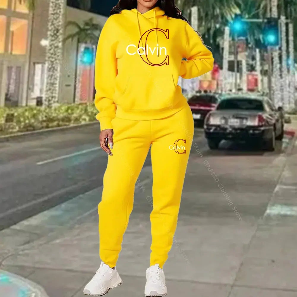 Ensemble de vêtements pour femmes, sweat-shirt et pantalon de survêtement, tenue complète, printemps automne, coupe ample, élégant, tendance, vêtements de créateur, ensemble pour femmes Boutique Mélange Parfait