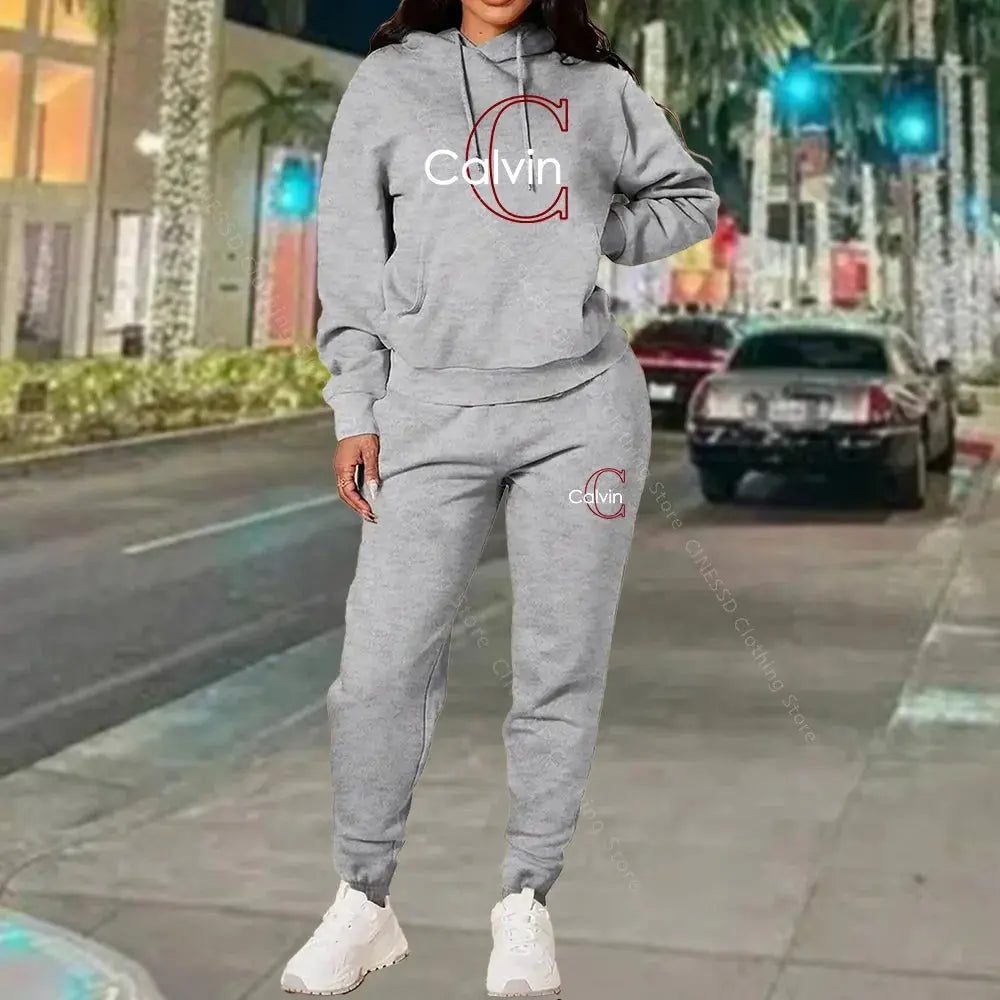 Ensemble de vêtements pour femmes, sweat-shirt et pantalon de survêtement, tenue complète, printemps automne, coupe ample, élégant, tendance, vêtements de créateur, ensemble pour femmes Boutique Mélange Parfait