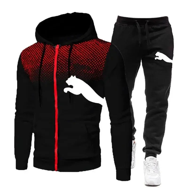 Veste à capuche et pantalon de jogging sportifs pour hommes, ensembles de sweats à capuche imbibés, vêtements de créateurs, mode automne et hiver, 2 pièces Boutique Mélange Parfait