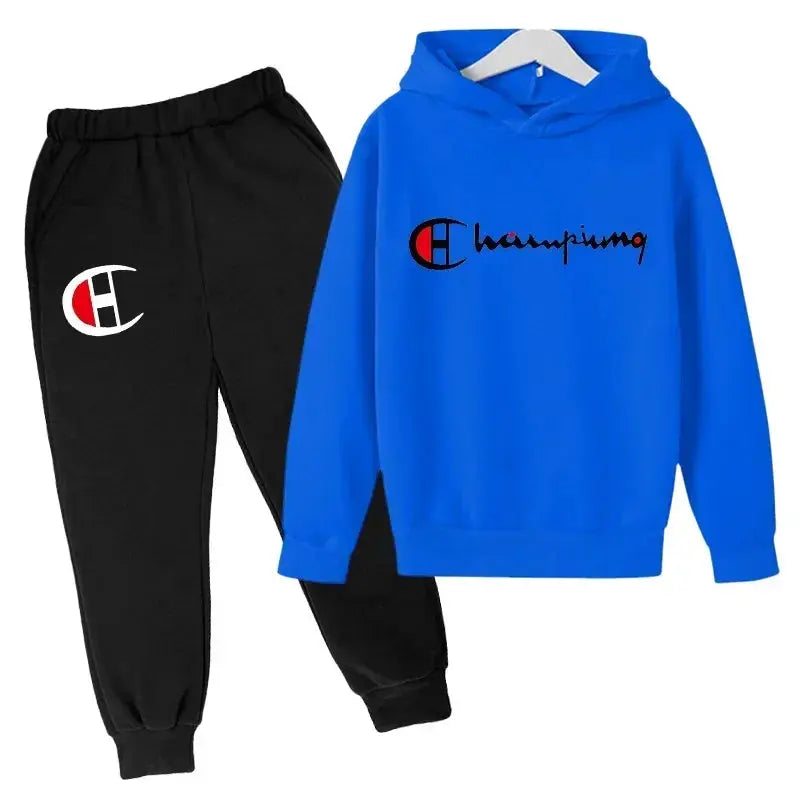 Ensembles de sweats à capuche et de pantalons pour adolescents, ensembles de vêtements pour enfants, vêtements d'automne/hiver pour filles et garçons - Boutique Mélange Parfait