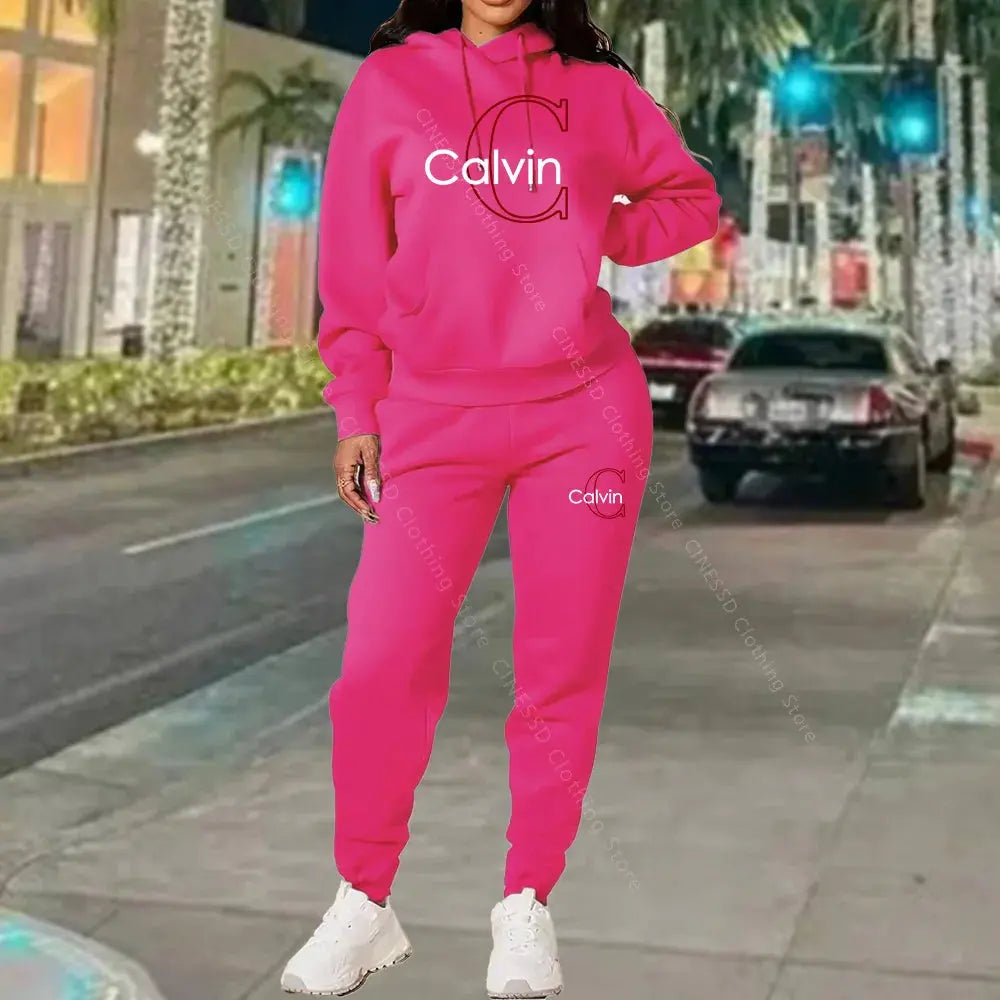 Ensemble de vêtements pour femmes, sweat-shirt et pantalon de survêtement, tenue complète, printemps automne, coupe ample, élégant, tendance, vêtements de créateur, ensemble pour femmes Boutique Mélange Parfait