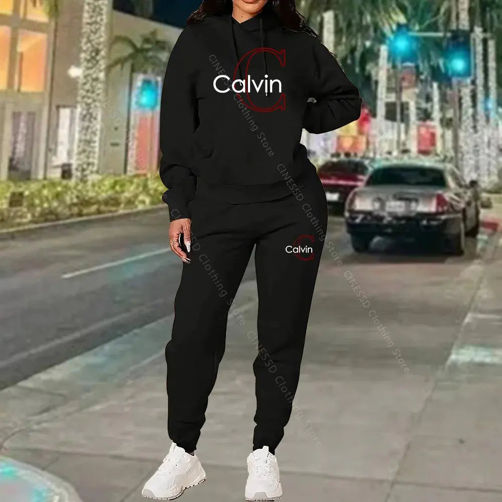 Ensemble de vêtements pour femmes, sweat-shirt et pantalon de survêtement, tenue complète, printemps automne, coupe ample, élégant, tendance, vêtements de créateur, ensemble pour femmes Boutique Mélange Parfait