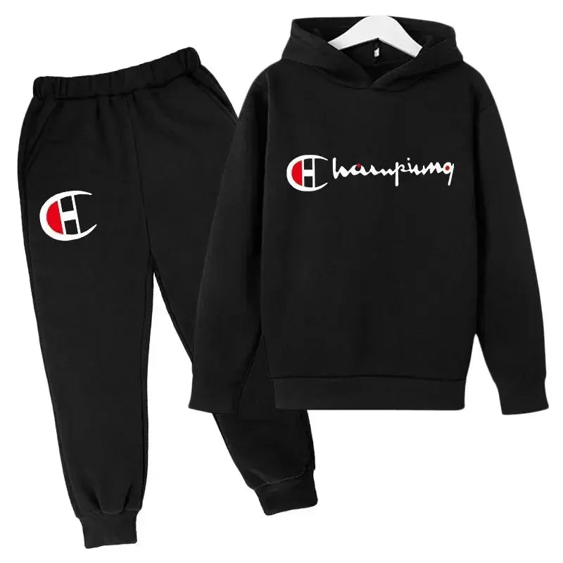 Ensembles de sweats à capuche et de pantalons pour adolescents, ensembles de vêtements pour enfants, vêtements d'automne/hiver pour filles et garçons - Boutique Mélange Parfait
