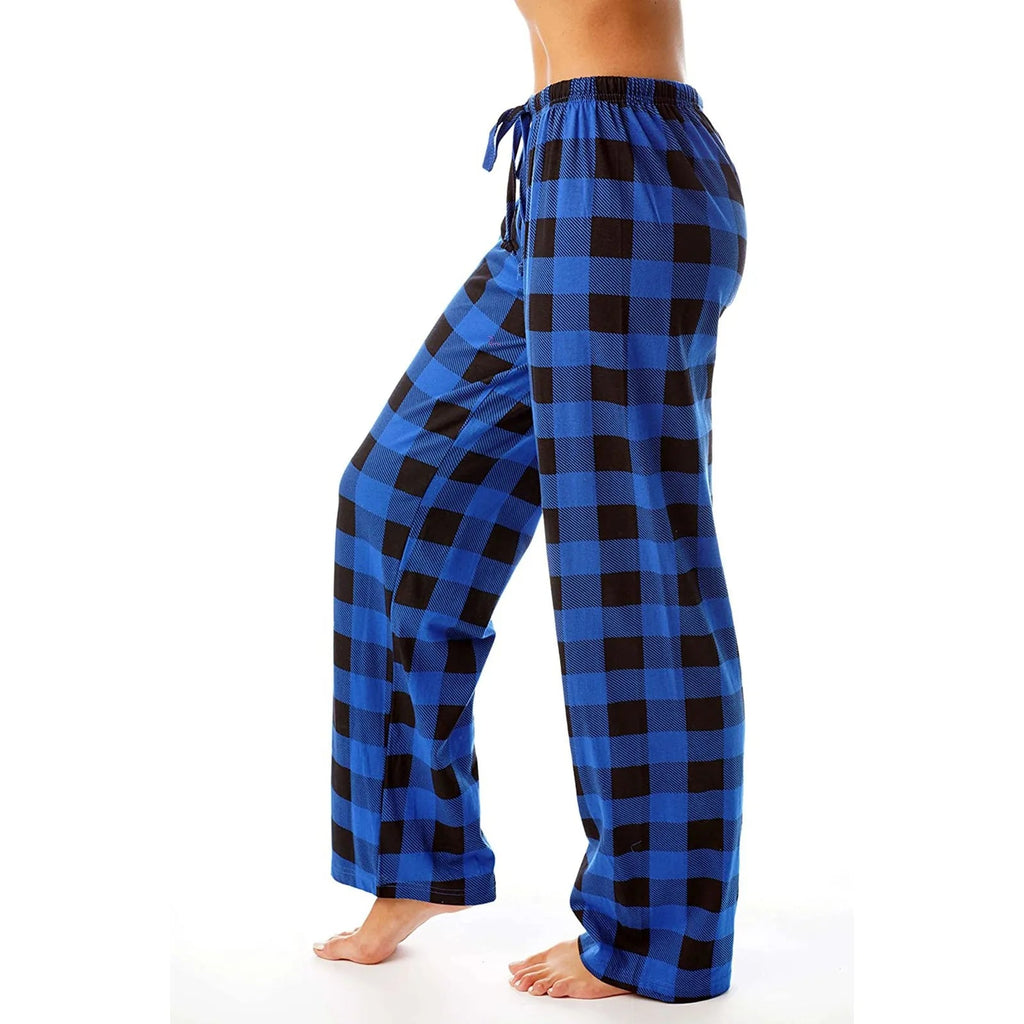 Y2k casual elasticated plaid pants, thin and comfortable, pyjama style with loose drawstring, wide legs, spring-autumn 2024 Boutique Mélange Parfait
