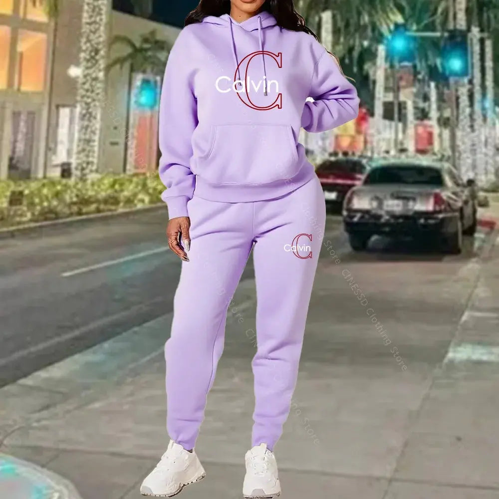 Ensemble de vêtements pour femmes, sweat-shirt et pantalon de survêtement, tenue complète, printemps automne, coupe ample, élégant, tendance, vêtements de créateur, ensemble pour femmes Boutique Mélange Parfait