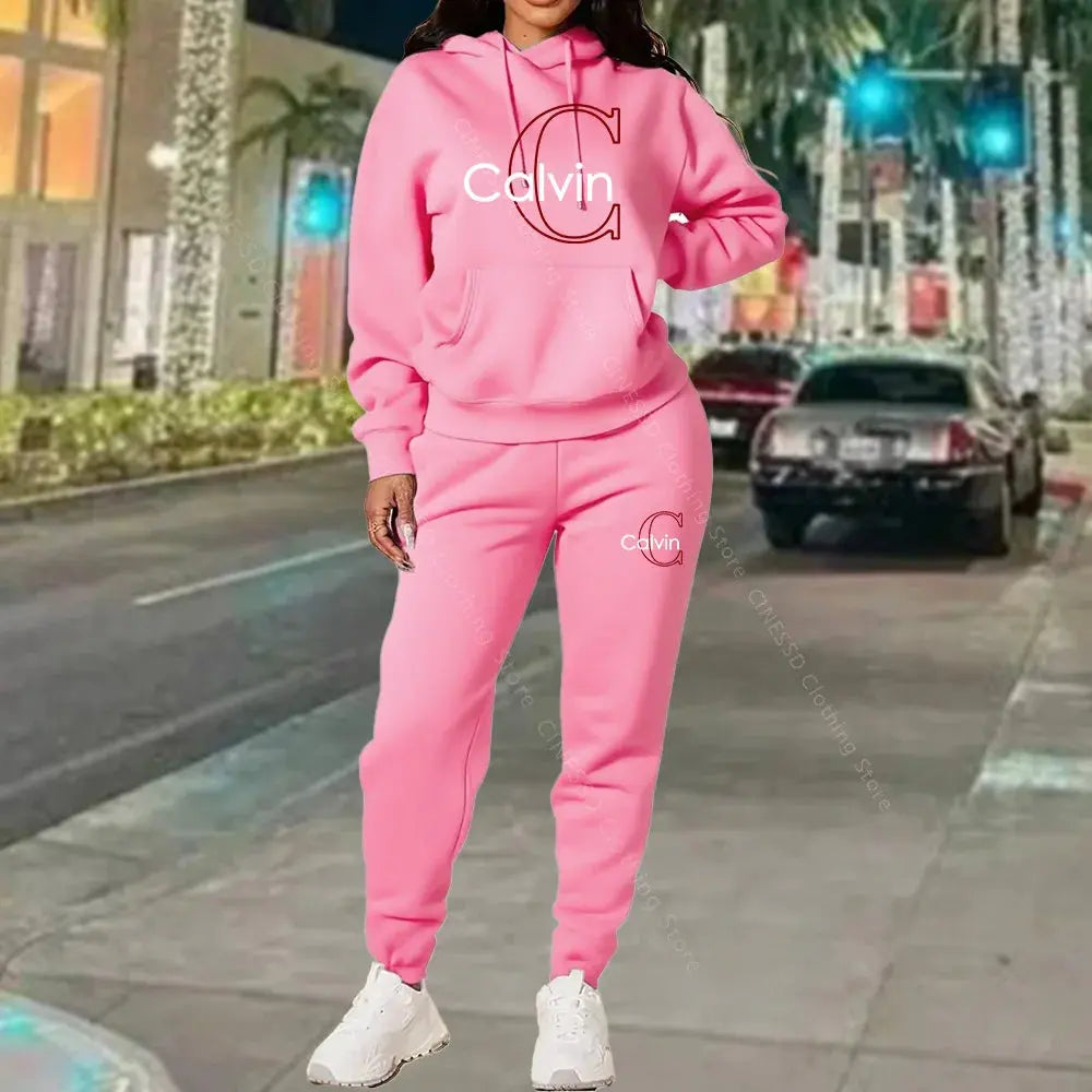 Ensemble de vêtements pour femmes, sweat-shirt et pantalon de survêtement, tenue complète, printemps automne, coupe ample, élégant, tendance, vêtements de créateur, ensemble pour femmes Boutique Mélange Parfait