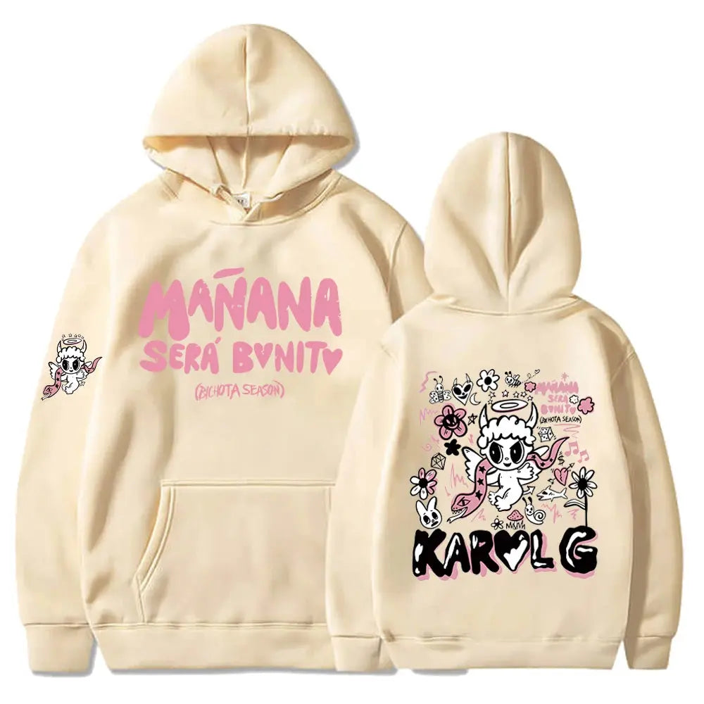 Sweat à Capuche Décontracté à Manches sulfpour Homme et Femme, Pull Streetwear, Hip Hop, Manana Sera Bonito PVD, Harajuku Boutique Mélange Parfait
